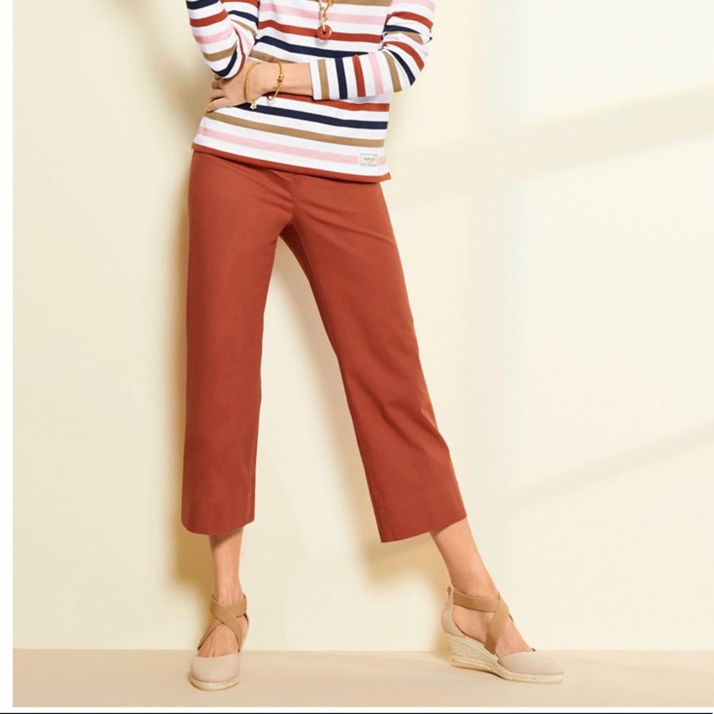 Talbots Wide Leg Crop Chino